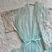 1980's seafoam lace negligee + bed jacket