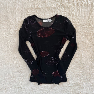 2000's midnight rose top