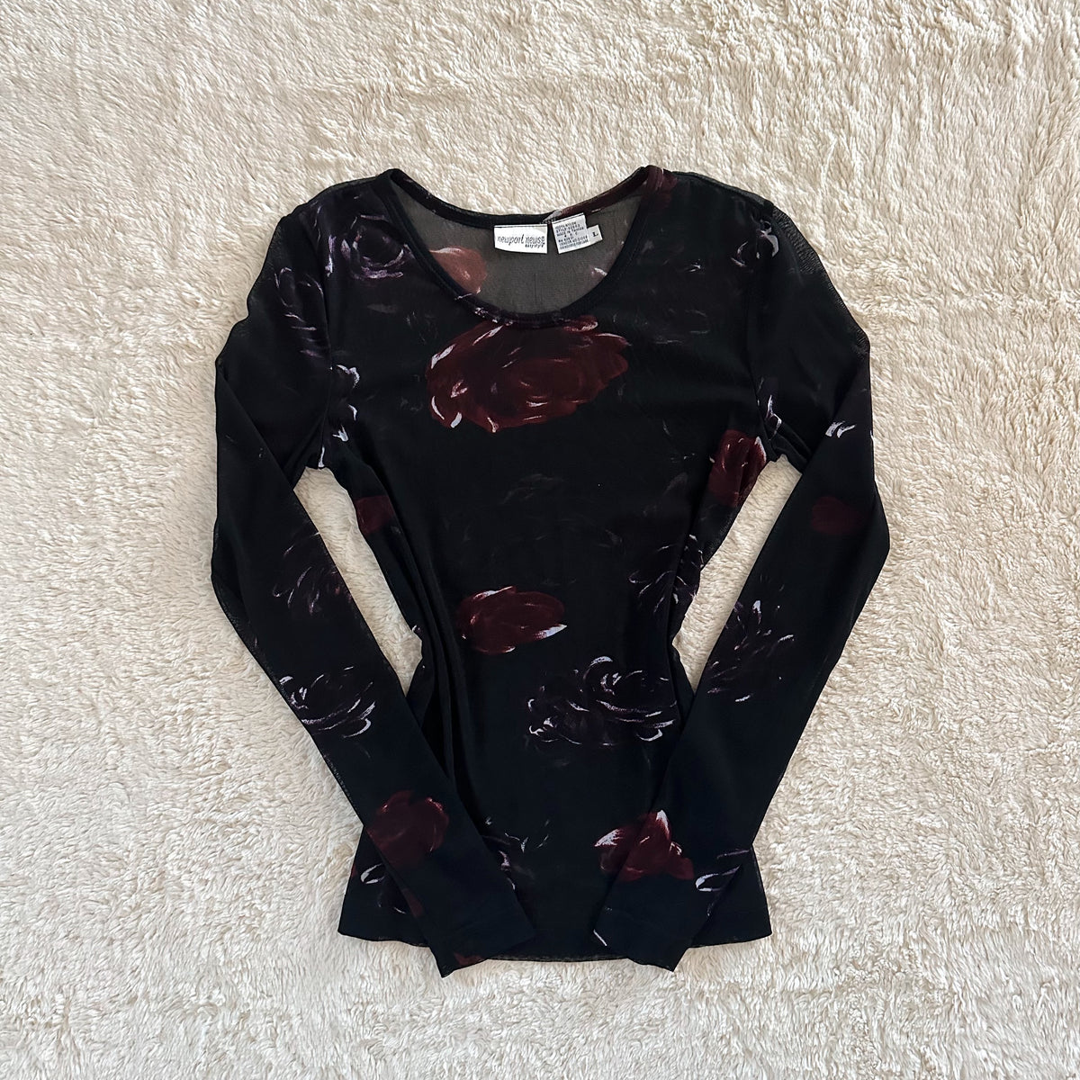 2000's midnight rose top
