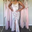 1980's pink chantilly negligee