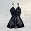 1990's obsidian lace slip dress