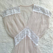 1980's ivory ribbon gown