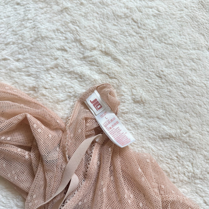 contemporary nude noir slip dress
