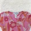 2000's groovy girl mesh top