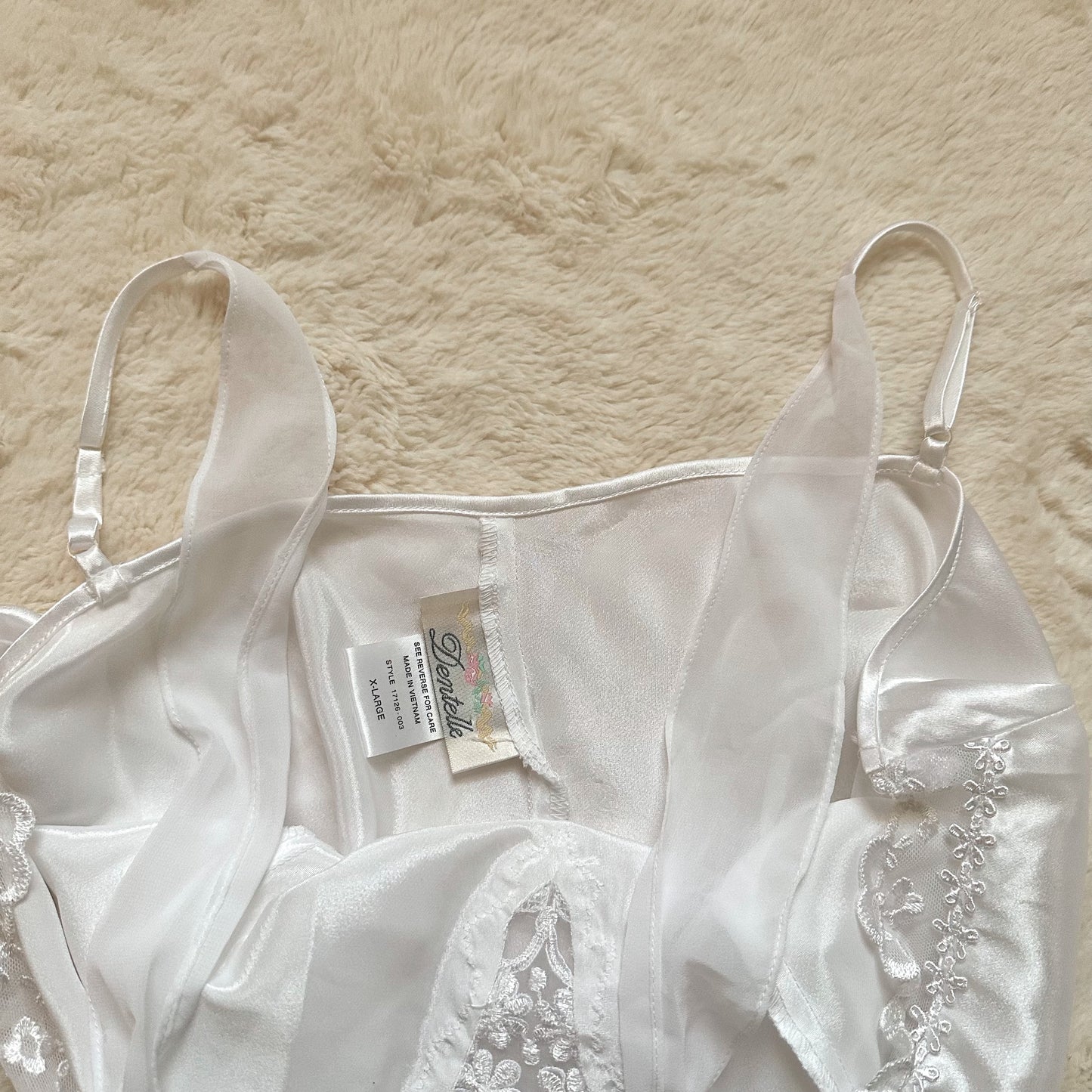 1990's pearl princess slip dress