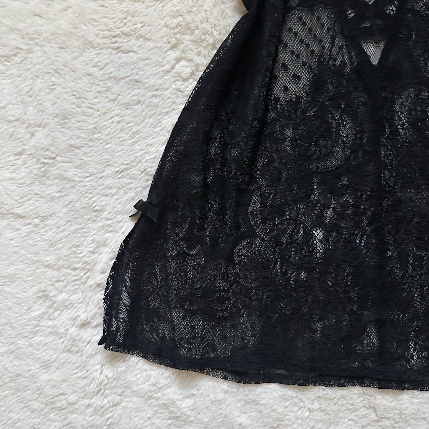 2007 strappy lace black mini