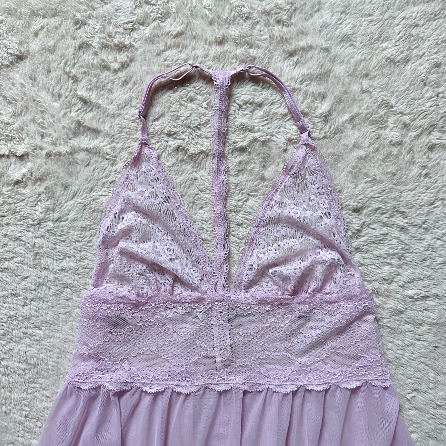 2015 lilac mesh lace babydoll