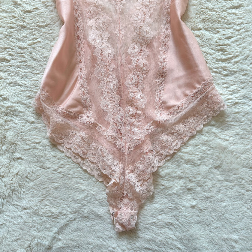 2000's blush whisper teddy bodysuit