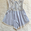 1980's porcelain periwinkle playsuit