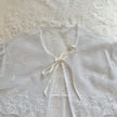 1980's ivory eyelet bed jacket