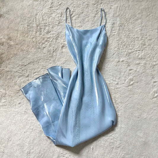 1990's cinderella rhinestone gown
