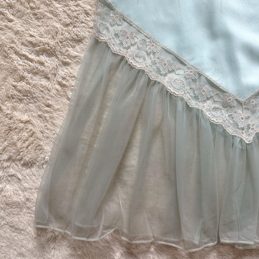 1980's mist petaline slip dress