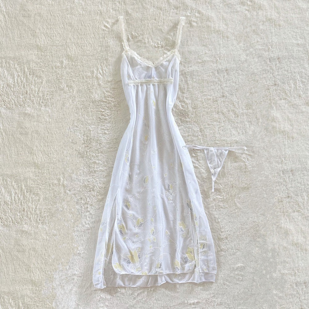 1990's lemon cream negligee