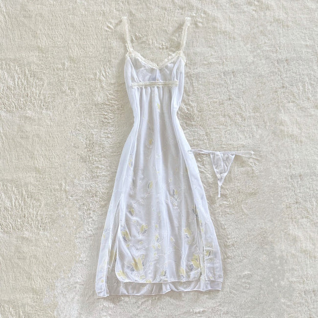 1990's lemon cream negligee