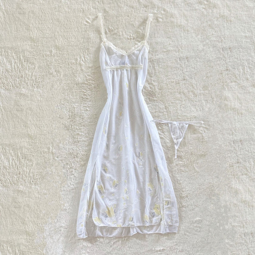 1990's lemon cream negligee