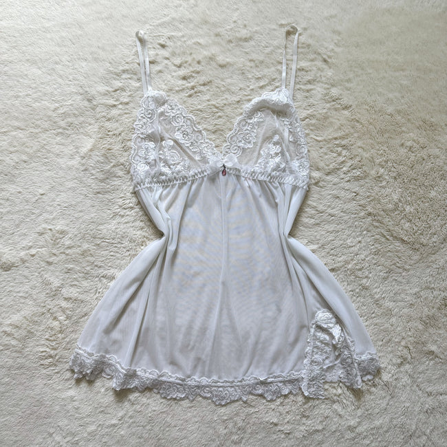 2000's pearl princess slip dress