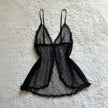 2000's dark dotted babydoll