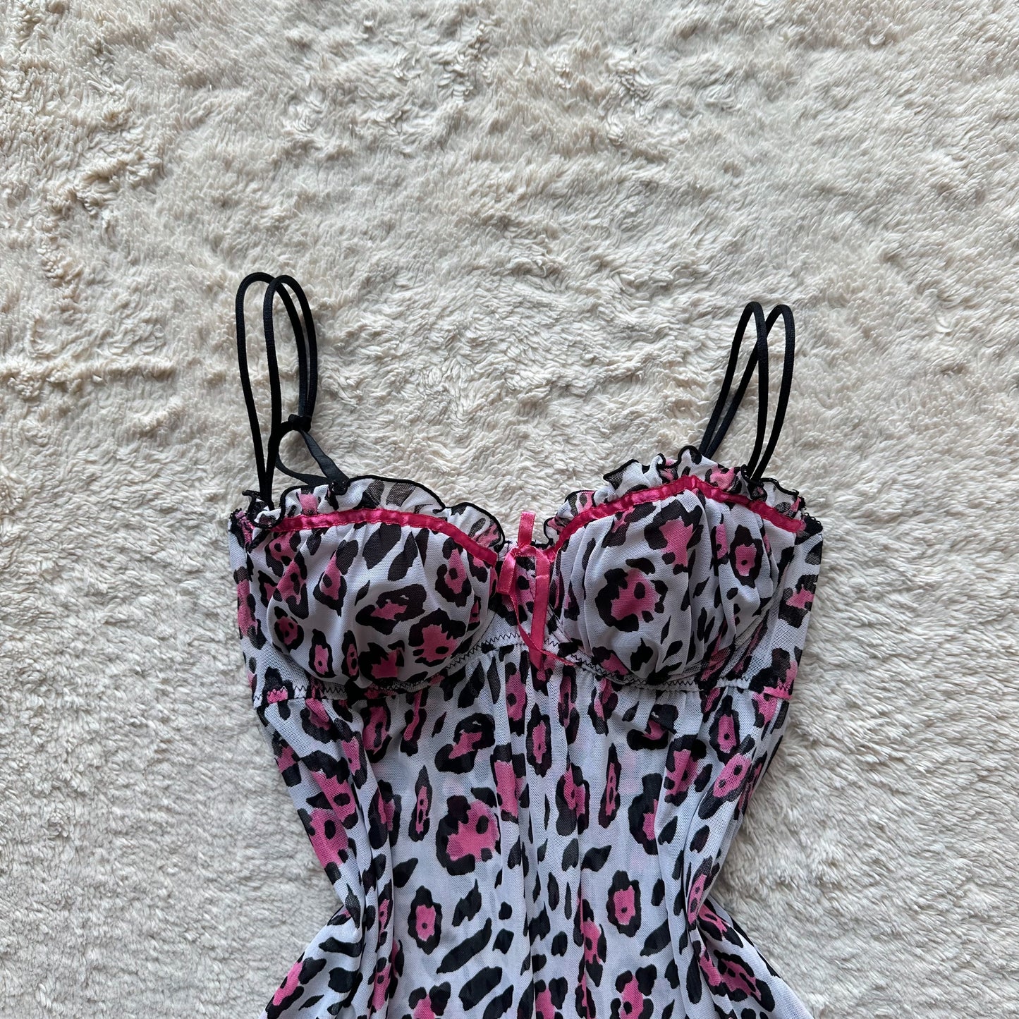 2000's flirty animal print slip dress