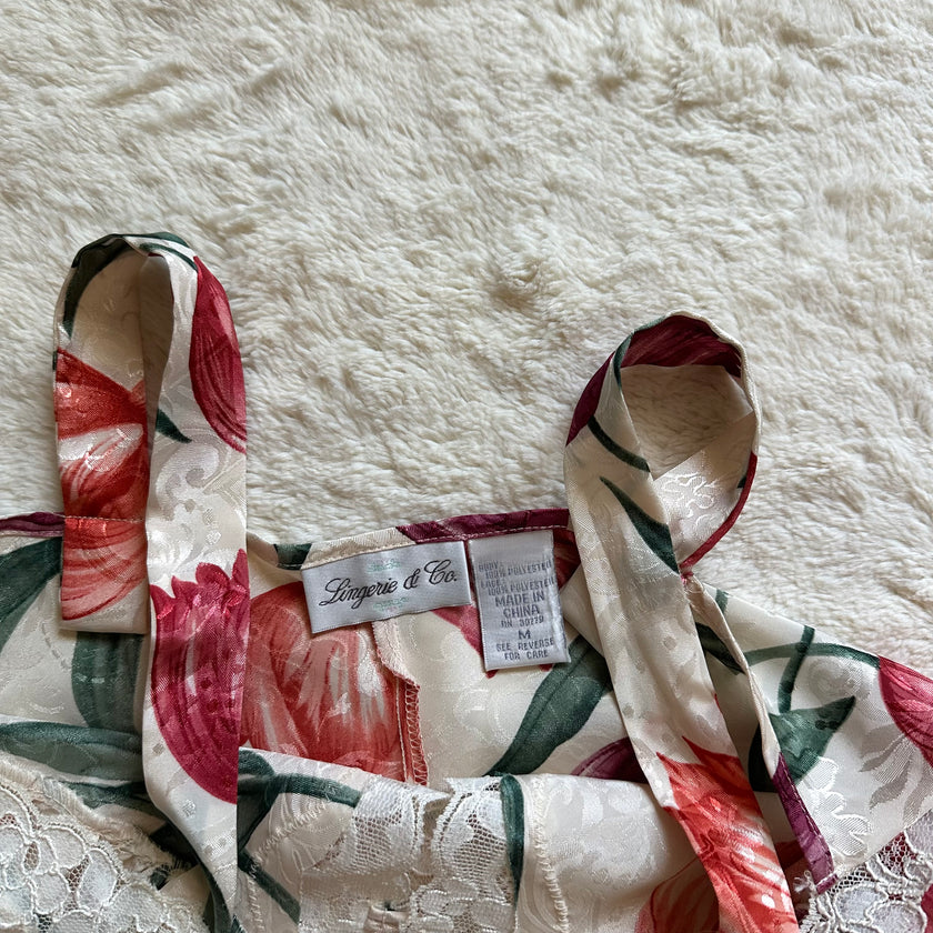 1990's tulip garden negligee
