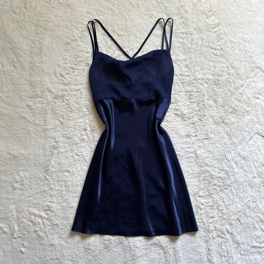2000's midnight sonata slip dress