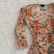 2000's autumn garden wrap top
