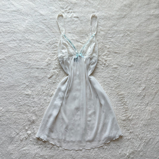 2000's bridal style babydoll slip dress