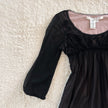 2000's velvet nocturne babydoll top