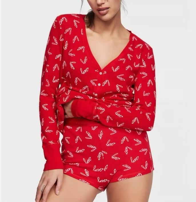 2023 cozy candied thermal pj top