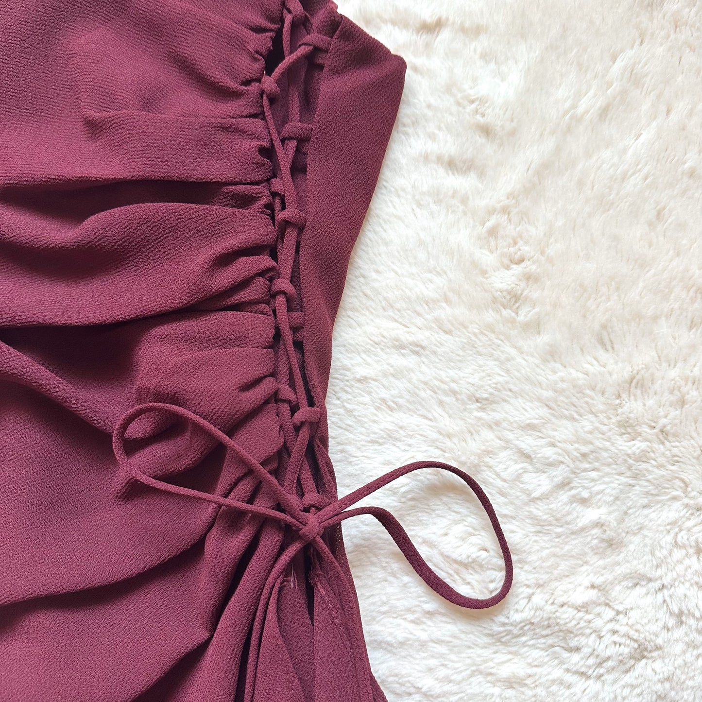 1990's crimson sangria dress