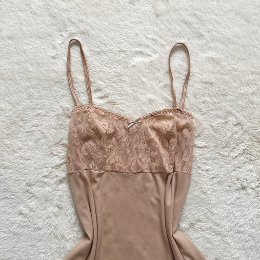 1990's honey latte slip dress