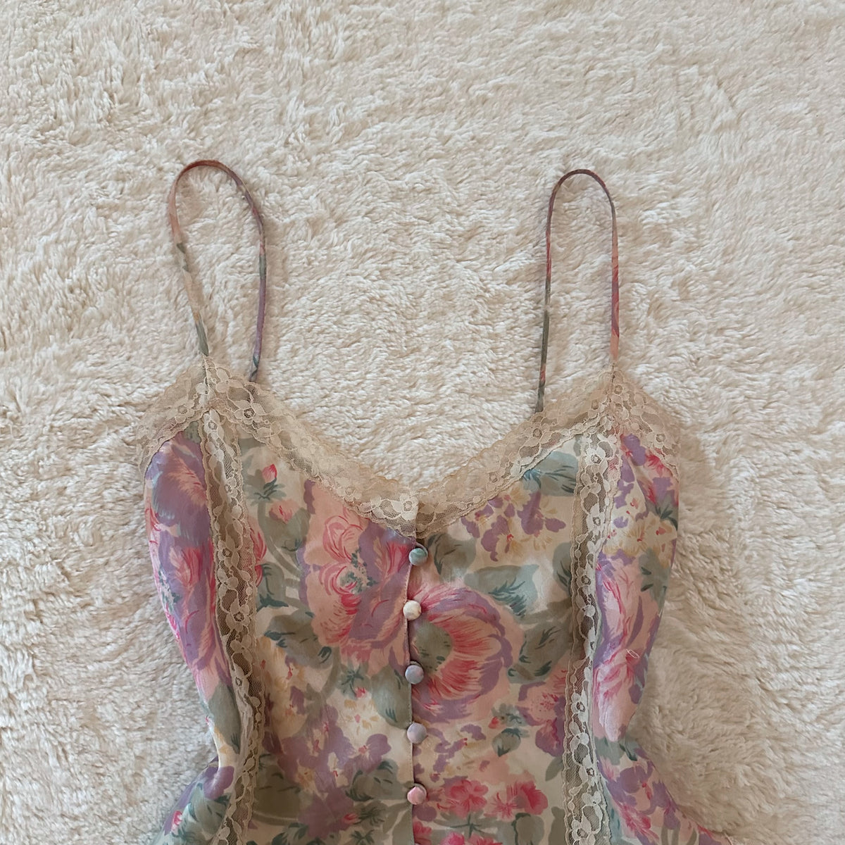 1980's watercolor floral camisole