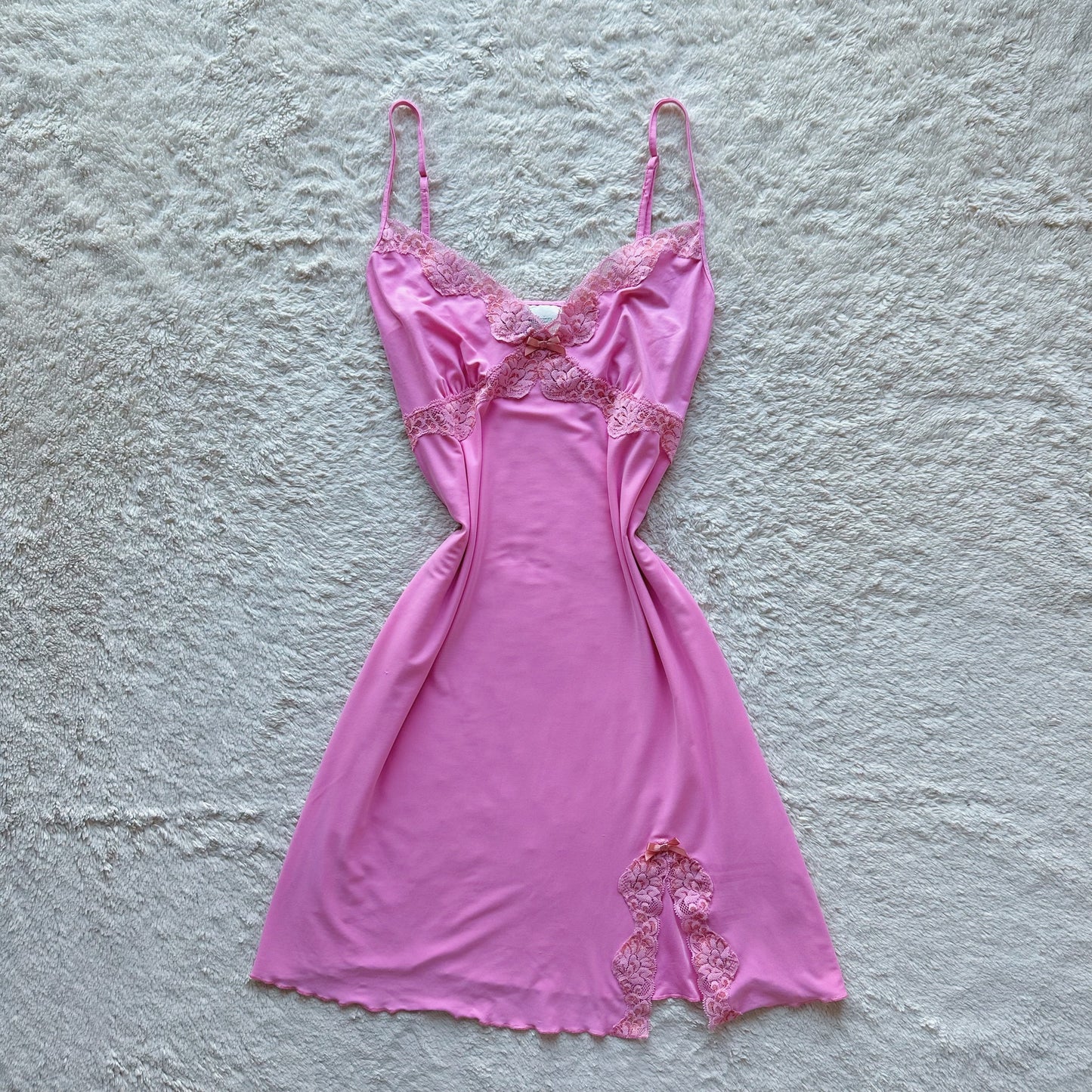 2000's barbie cross lace slip dress