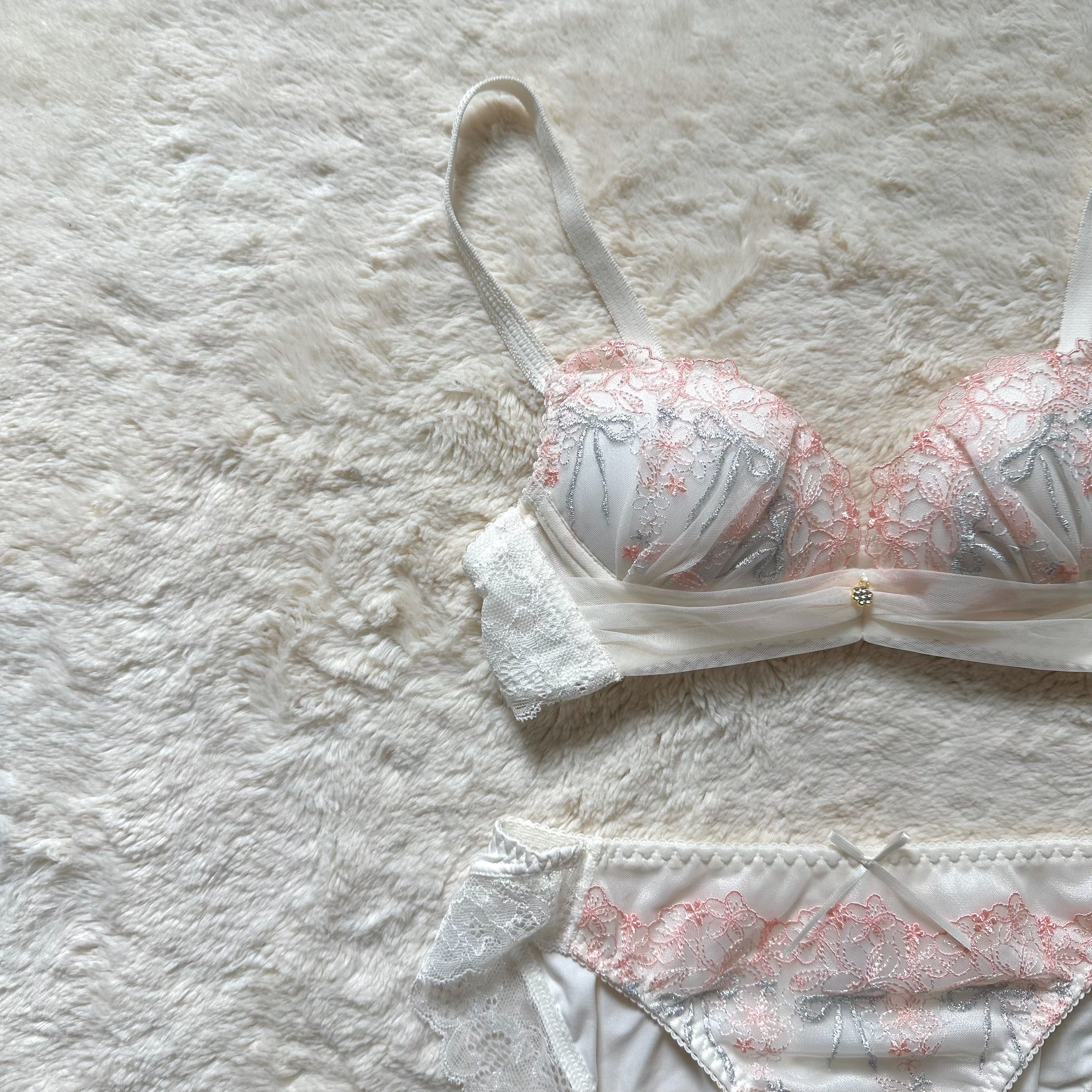 japanese brand tulle dream bra + panty set