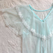 1980's aqua dream peignoir