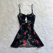 1980's wild rose slip dress + panty