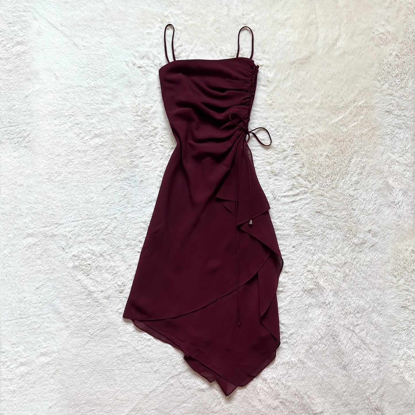 1990's crimson sangria dress