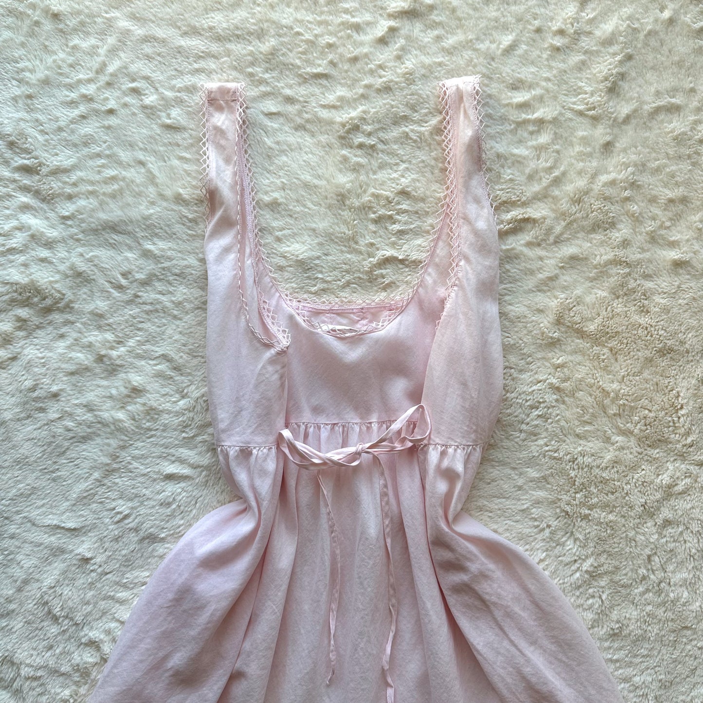 1980's soft pink country collection babydoll slip dress