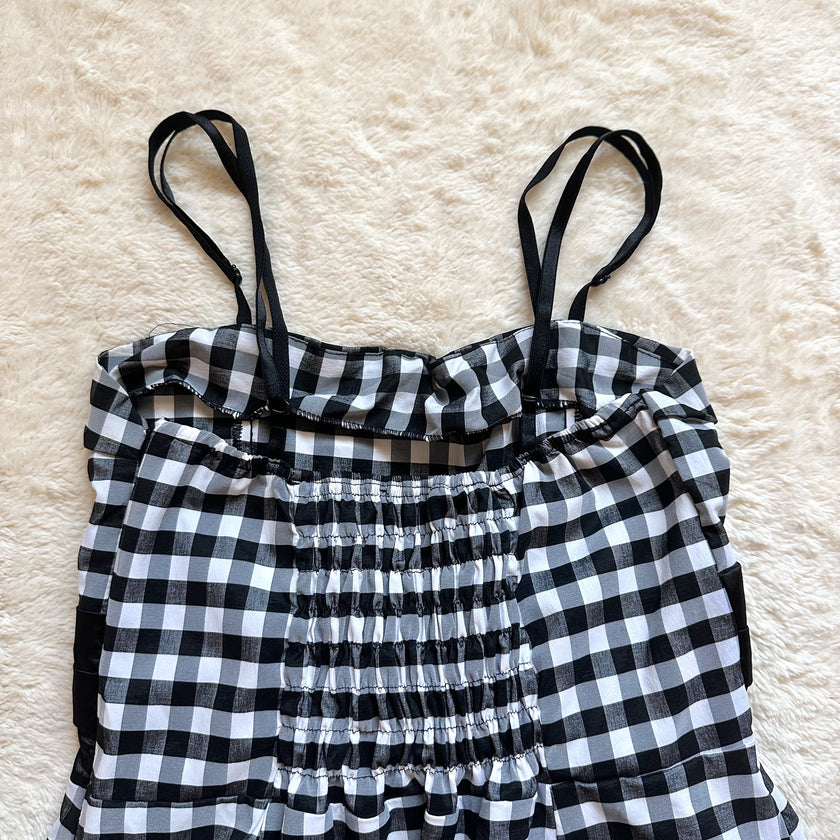 parisian picnic babydoll dress