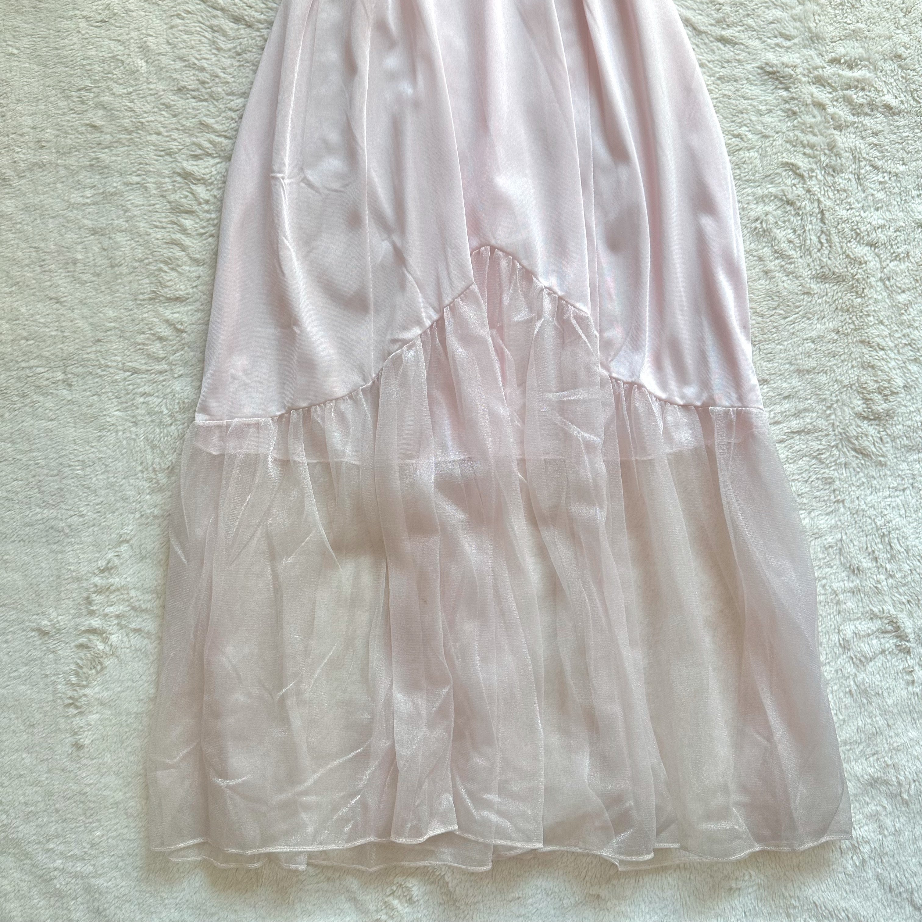 1980's rosewater lace negligee