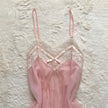 1980's blushing rose tulle babydoll