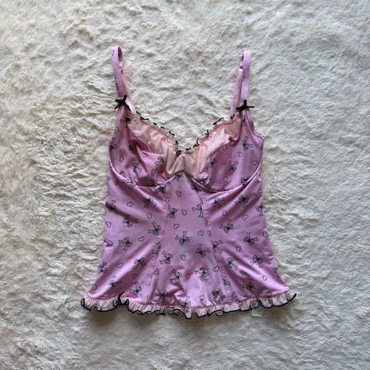 2005 lilac bow heart camisole