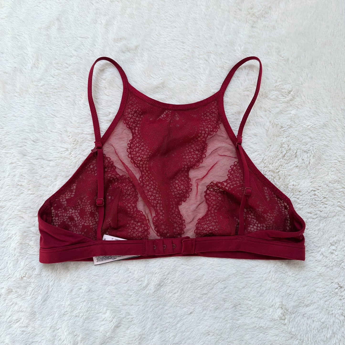 2016 garnet sheer bralette