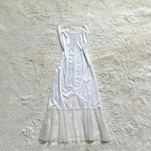1980's ivory sonata slip dress