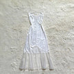 1980's ivory sonata slip dress