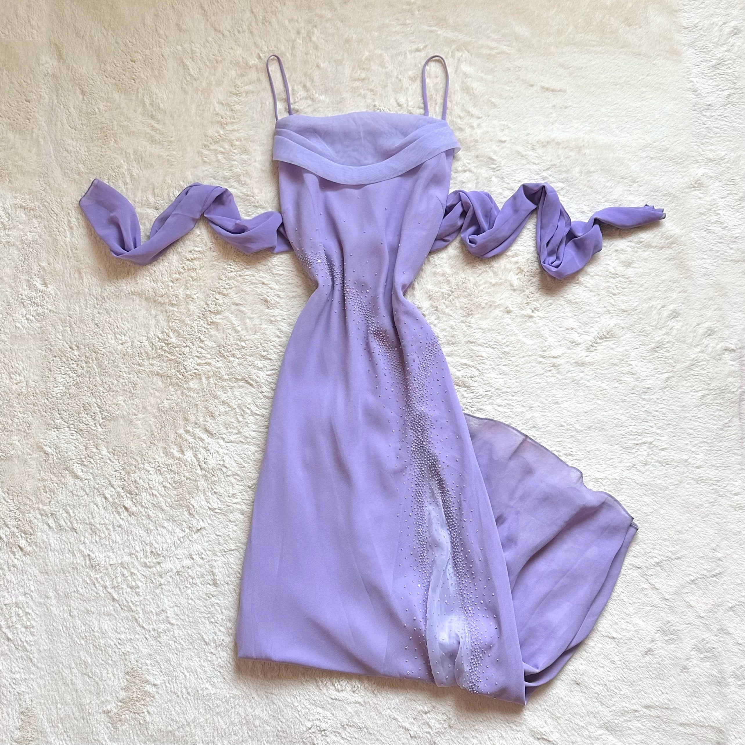 1990's lavender waltz gown