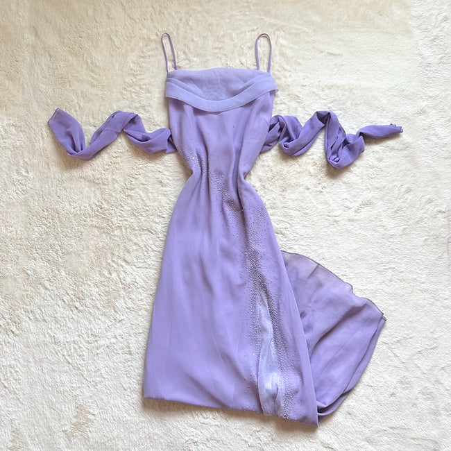 1990's lavender waltz gown