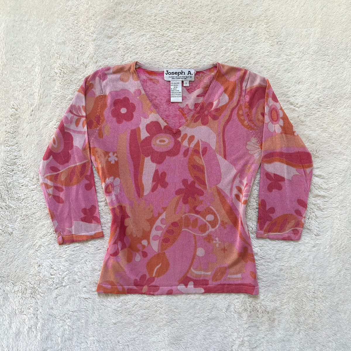 2000's groovy girl mesh top