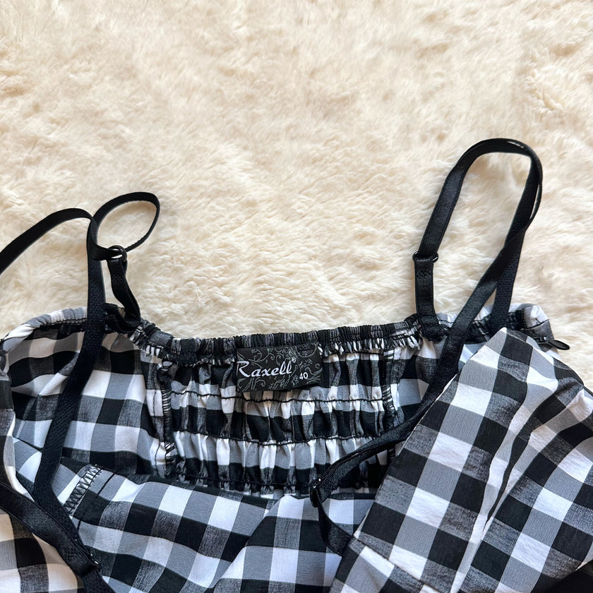 parisian picnic babydoll dress