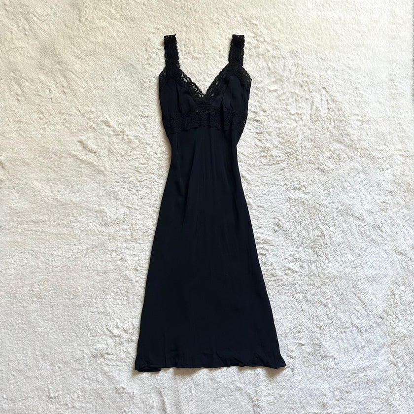 1990's noir romance slip dress