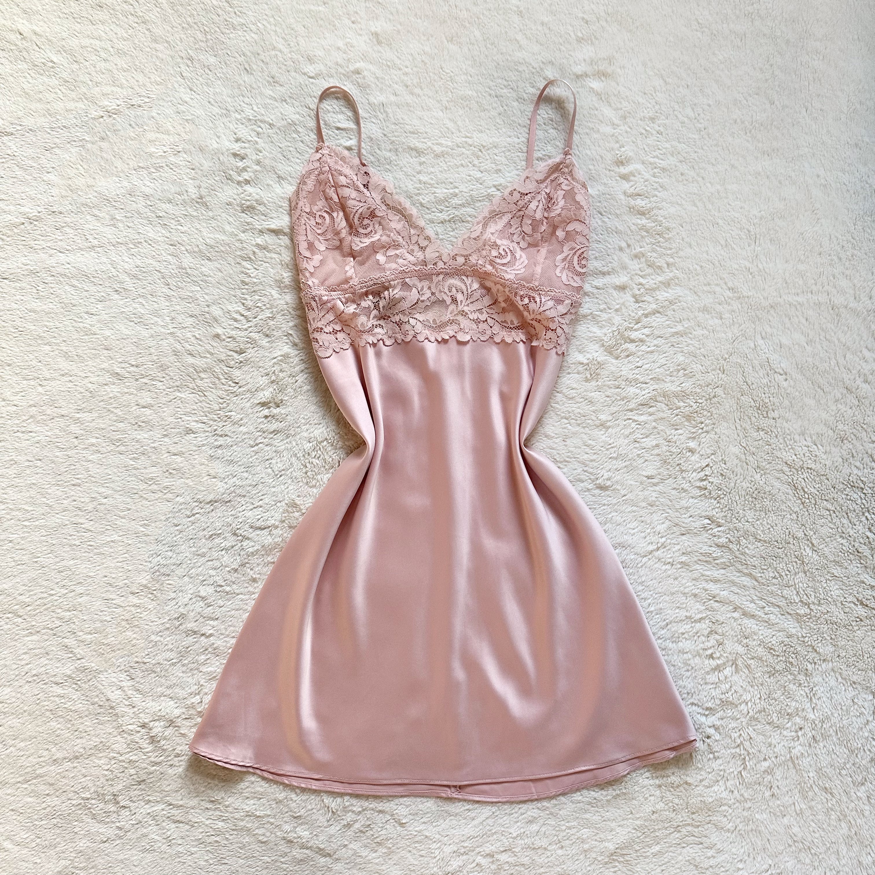 2000's dusted crepe slip dress